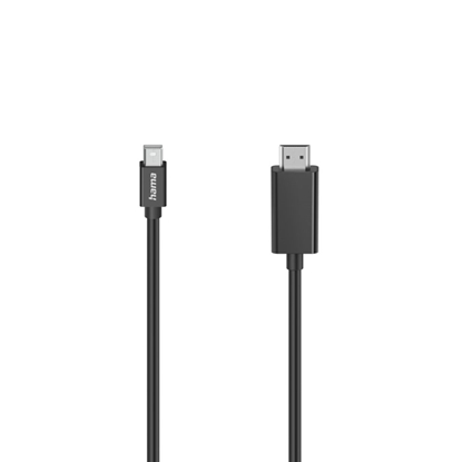 Attēls no Hama Hama 00200711 Video Cable, Mini-DI Plug - HDMI Plug, Ultra-HD 4K, 1.5m