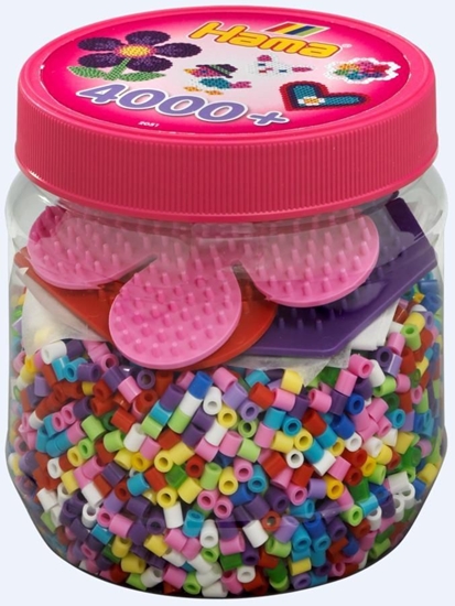 Изображение Hama Midi - Koraliki z podkadkami w tubie róowe (155876)