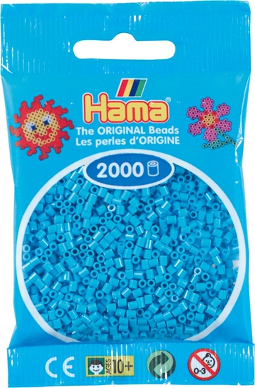 Picture of Hama mini beads 2000 pcs. azure blue