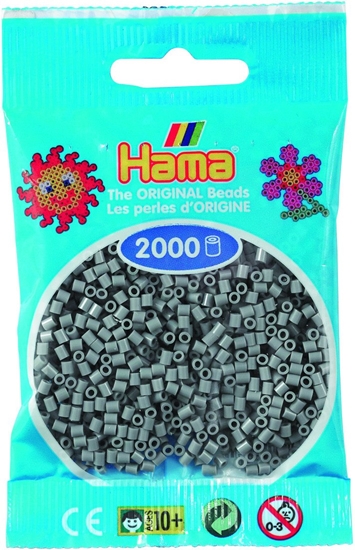 Picture of Hama mini beads 2000 pcs. grey