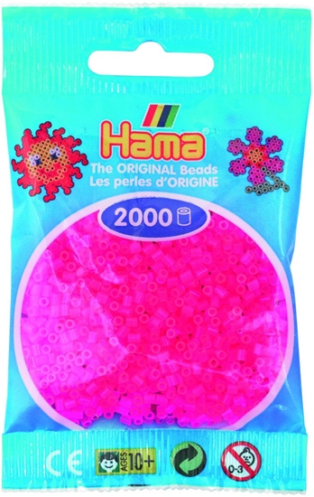 Изображение Hama mini beads 2000 pcs. neon fuschia