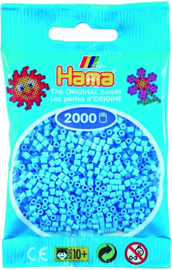 Изображение Hama mini beads 2000 pcs. pastel blue