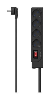Изображение Hama Power strip (+ switch) Black PG connector Black