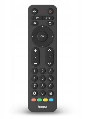 Изображение Hama UNIVERSAL TV REMOTE CONTROL 2in1 LARGE BUTTONS Black