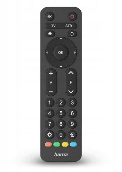 Изображение Hama UNIVERSAL TV REMOTE CONTROL 2in1 LARGE BUTTONS Black