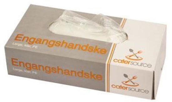 Изображение Handske Engangs Catersource str L 240x120x63 mm i boks LDPE,450 stk/pk