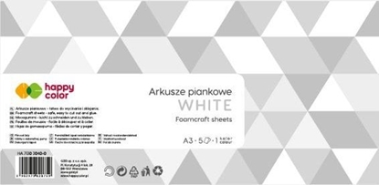 Изображение Happy Color Arkusze piankowe A3 5szt biay HAPPY COLOR