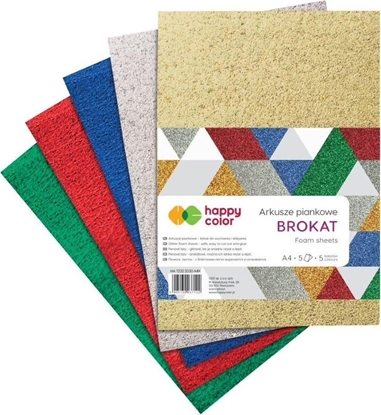 Attēls no Happy Color Arkusze piankowe A4 5 kolorów Brokat HAPPY COLOR
