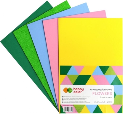Attēls no Happy Color Arkusze piankowe A4 5 kolorów Flower mix