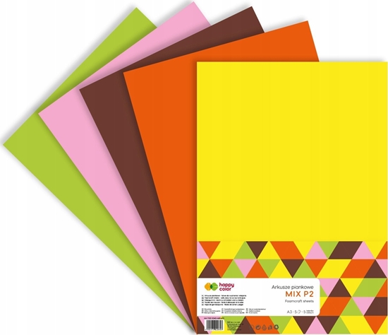 Picture of Happy Color Arkusze piankowe A4 5szt mix P2 HAPPY COLOR