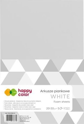 Attēls no Happy Color Arkusze piankowe A4, 5 ark, biay, Happy Color Happy Color