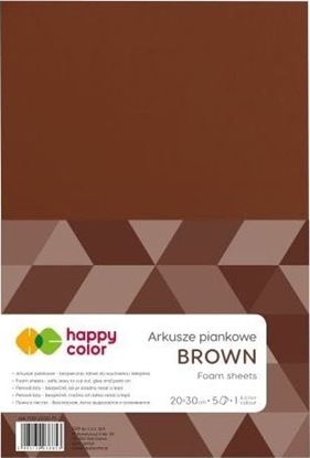 Attēls no Happy Color Arkusze piankowe A4, 5 ark, brzowy, Happy Color Happy Color