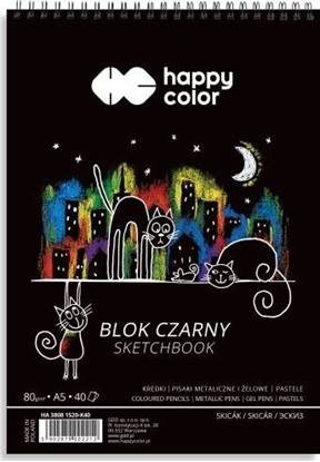 Picture of Happy Color Blok rysunkowy A5 40k czarny