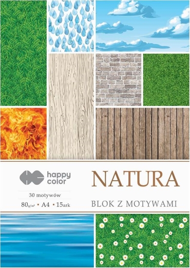 Изображение Happy Color Blok z motywami Natura A4/15ark HAPPY COLOR
