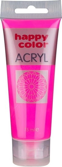 Изображение Happy Color Farba akrylowa 75ml róowy fluo