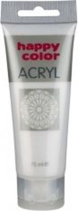 Изображение Happy Color Farba akrylowa 75ml srebrna (7370 0075-81)