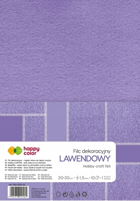 Изображение Happy Color Filc dekoracyjny lawendowy 10szt HAPPY COLOR