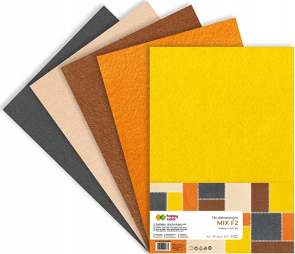 Изображение Happy Color Filc dekoracyjny MIX F2 5szt HAPPY COLOR