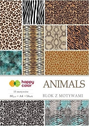Изображение Happy Color HAPPY COLOR - BLOK Z MOTYWAMI A4 - ANIMALS uniw