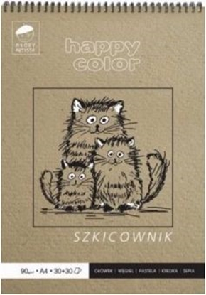Attēls no Happy Color Szkicownik A5 60k biay
