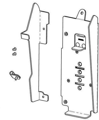 Изображение Havis Metal FlexiPole Backplate for Castles S1F2 Payment Terminal