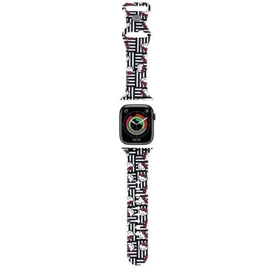 Picture of Hello Kitty Hello Kitty Silicone Heads & Stripes Strap for Apple Watch 38/40/41mm - Black