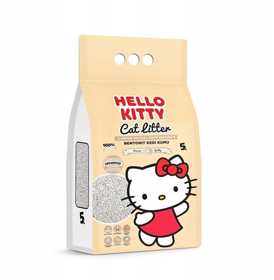 Изображение Hello Kitty, wirek bentonit dla kota, naturalny 5L