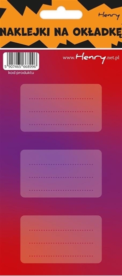 Picture of HENRY Naklejki na zeszyty - Czerwono-fioletowe (12szt)