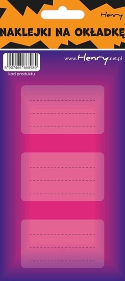 Изображение HENRY Naklejki na zeszyty - Niebiesko-róowe (12szt)