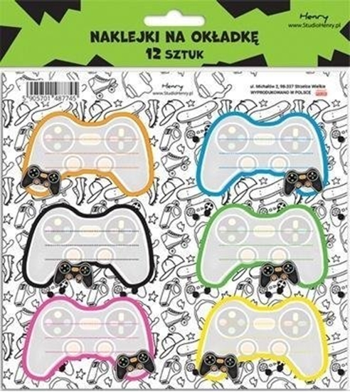 Изображение HENRY Naklejki na zeszyty - Pad (12szt)