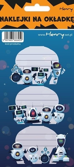 Picture of HENRY Naklejki na zeszyty - Roboty (12szt)