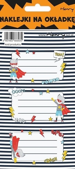 Picture of HENRY Naklejki na zeszyty - Superbohater (12szt)