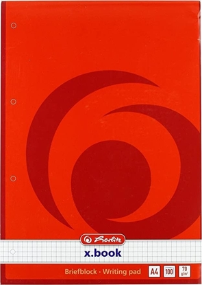 Picture of Herlitz Herlitz 733436 notatnik A4 100 ark. Czerwony, Biay