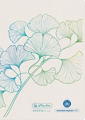 Picture of Herlitz Herlitz Notizheft A6 GREENline 32 Bl. liniert Ginkgo
