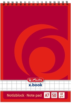 Attēls no Herlitz Spiralnotizblock A7 50 Blatt kariert