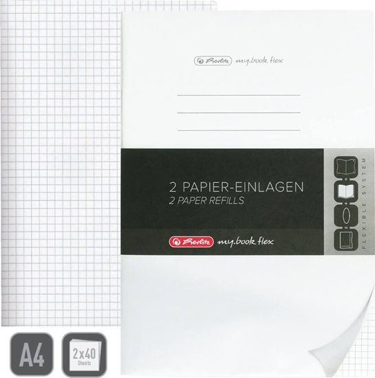 Изображение Herlitz Wkady do notatnika A4 My.Book kratka 2x40 HERLITZ