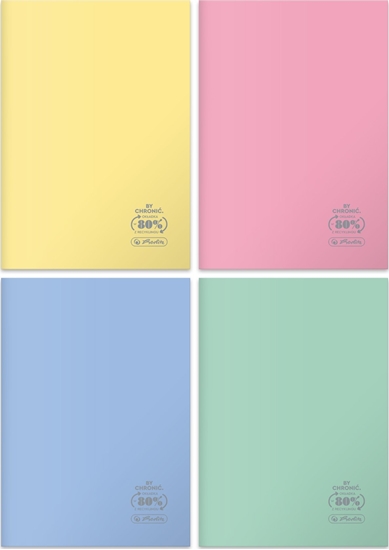 Picture of Herlitz Zeszyt A4/60K kratka Eco PP Pastel Colors (5szt)
