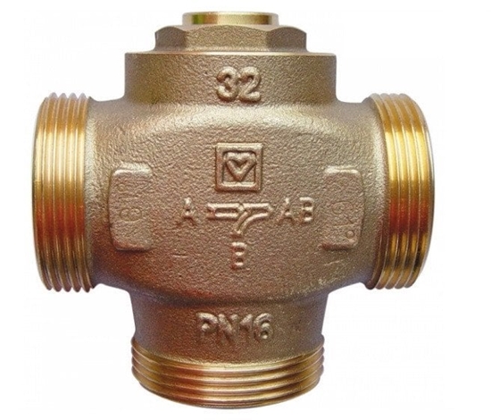 Picture of HERZ-Zawór mieszajcy termostatyczny  mosiny 3-drogowy TEPLOMIX DN32 GZ 1 1/2,do podnoszenia temperatury powrotu kota