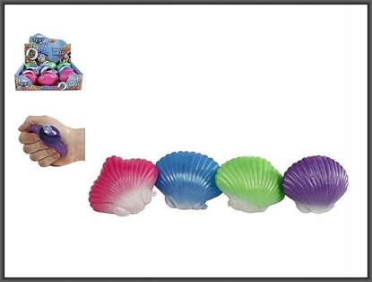 Изображение Hipo Gniotek Muszla z syrenk do ciskania 8cm 3 kolory p12 mix cena za 1 szt