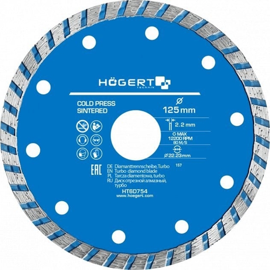 Picture of Hoegert HOEGERT TARCZA DIAMENTOWA 125x22,2/TURBO