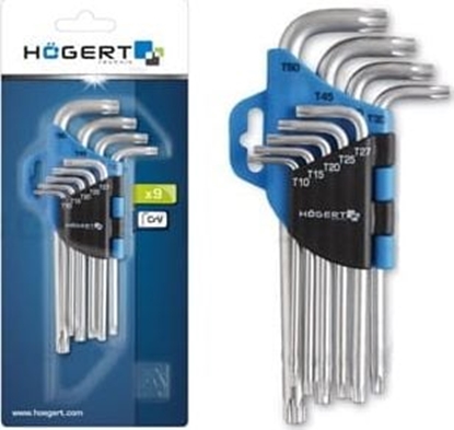 Изображение Högert Technik Klucze torx zestaw 9 sztuk HOGERT HT1W814