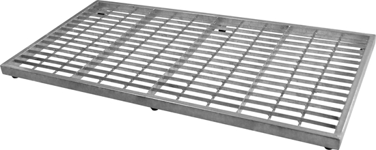 Изображение Home It Home>it® firkantet trinrist med 6 stillesko 40x80 cm galvaniseret