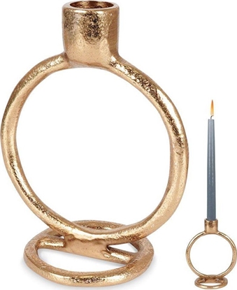 Attēls no Home Styling Collection wiecznik na dug wieczk aluminiowy zoty 15 cm