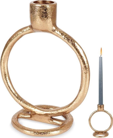 Picture of Home Styling Collection wiecznik na dug wieczk aluminiowy zoty 15 cm