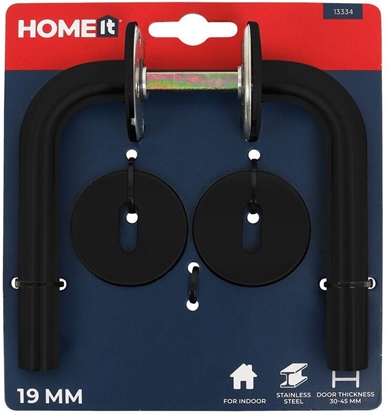 Picture of Home>it® dørgreb med L-greb 19 mm.  matsort
