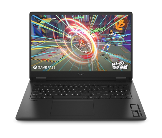 Picture of HP OMEN Gaming Laptop 17-db1005nw Copilot+ PC AMD Ryzen AI 7 43,9 cm (17.3") Full HD 16 GB DDR5-SDRAM NVIDIA GeForce RTX 5050 Wi-Fi 6 (802.11ax) Windows 11 Home Czarny
