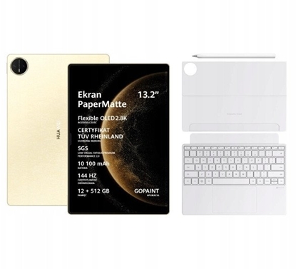 Изображение Huawei MatePad Pro 13,2" 12/512GB PaperMatte zoty + klawiatura + rysik