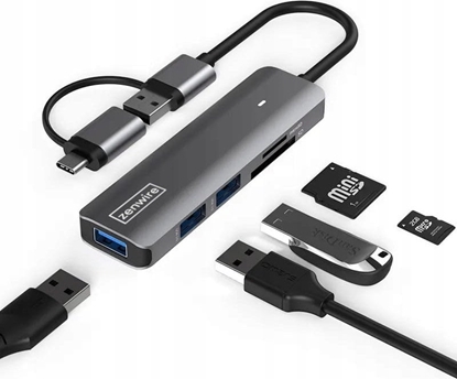 Picture of HUB USB Zenwire HUB USB-C 7W1 3x USB 3.0 Czytnik Kart SD TF COMBO Zenwire