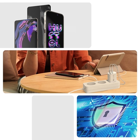 Picture of adowarka sieciowa A6MaxL 20W USB-A USB-C z kablem USB-C - USB-C 1m - biaa
