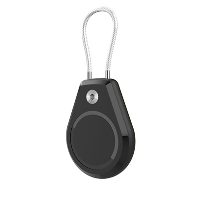 Изображение Etui na Apple AirTag wodoodporne, ze stalow link - czarne + biae (2 sztuki)